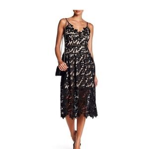 Love…Adi Black Lace Midi Dress